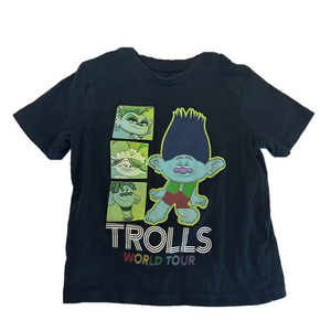 4/20$ Trolls World Tour toddler black short sleeve T-shirt size 2/3
